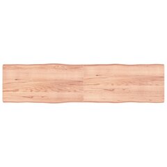 vidaXLPöytälevy ruskea 200x50x(2-6)cm käsitelty täystammi elävä reuna hinta ja tiedot | Pöytälevyt | hobbyhall.fi