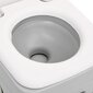 vidaXL Kannettava retki WC harmaavalkoinen 10+10 l HDPE hinta ja tiedot | Kuivakäymälät | hobbyhall.fi