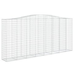 vidaXL Kaarevat kivikorit 20 kpl 400x50x180/200 cm galvanoitu rauta hinta ja tiedot | Aidat ja tarvikkeet | hobbyhall.fi