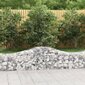 vidaXL Kaareva kivikori 200x50x40/60 cm galvanoitu rauta hinta ja tiedot | Aidat ja tarvikkeet | hobbyhall.fi