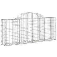 vidaXL Kaarevat kivikorit 4 kpl 200x30x80/100 cm galvanoitu rauta hinta ja tiedot | Aidat ja tarvikkeet | hobbyhall.fi