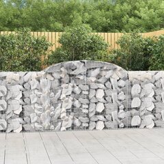 vidaXL Kaarevat kivikorit 15 kpl 300x30x100/120 cm galvanoitu rauta hinta ja tiedot | Kukkalaatikot | hobbyhall.fi