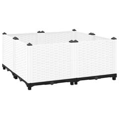 vidaXL Korotettu kukkalaatikko 80x80x38 cm polypropeeni hinta ja tiedot | Kukkalaatikot | hobbyhall.fi