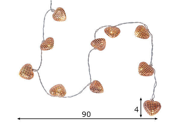Valosarja sydämillä hinta ja tiedot | Jouluvalot | hobbyhall.fi