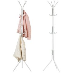 Vaateteline, GoodHome, valkoinen, 175 cm. hinta ja tiedot | Vaateripustimet ja pukupussit | hobbyhall.fi