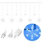 Koristelamput lumihiutaleet ja tähdet ledillä, 4 m hinta ja tiedot | Jouluvalot | hobbyhall.fi