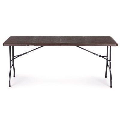 Ruokapöytä kahdella penkillä, 180 cm., ruskea hinta ja tiedot | Puutarhakalusteet | hobbyhall.fi