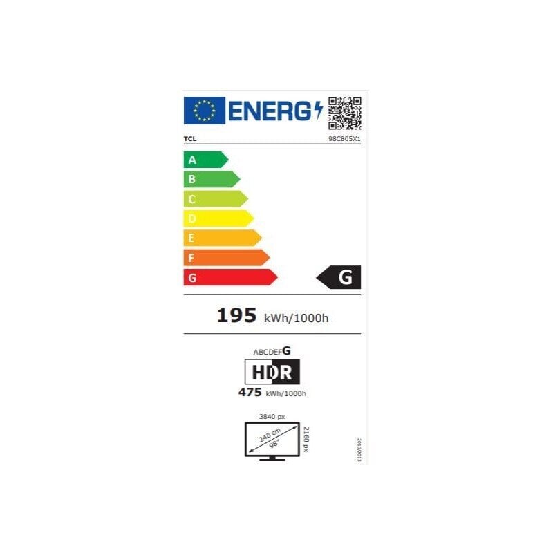 TCL 98C805 hinta ja tiedot | Televisiot | hobbyhall.fi