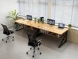 Tietokonepöytä hyllyllä, 120 x 40 cm, vaaleanruskea hinta ja tiedot | Tietokonepöydät ja työpöydät | hobbyhall.fi