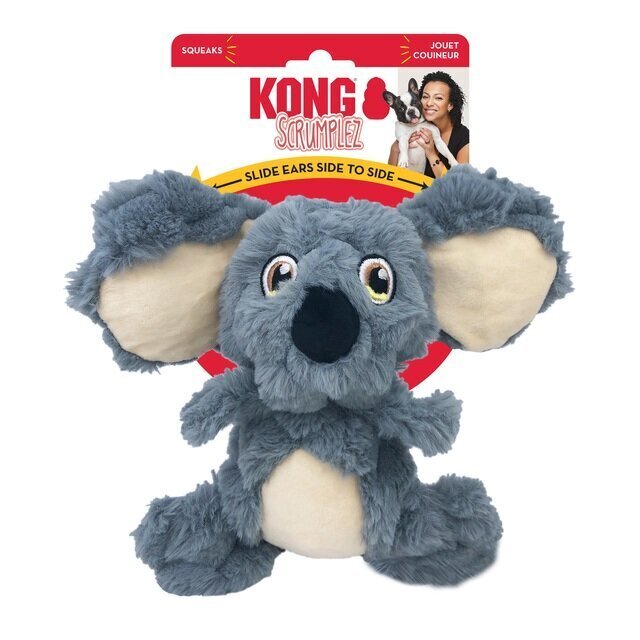 Lelu koirille Koala Kong Scrumplez, harmaa, 21.5x22.8x10.1 cm hinta ja tiedot | Koiran lelut | hobbyhall.fi