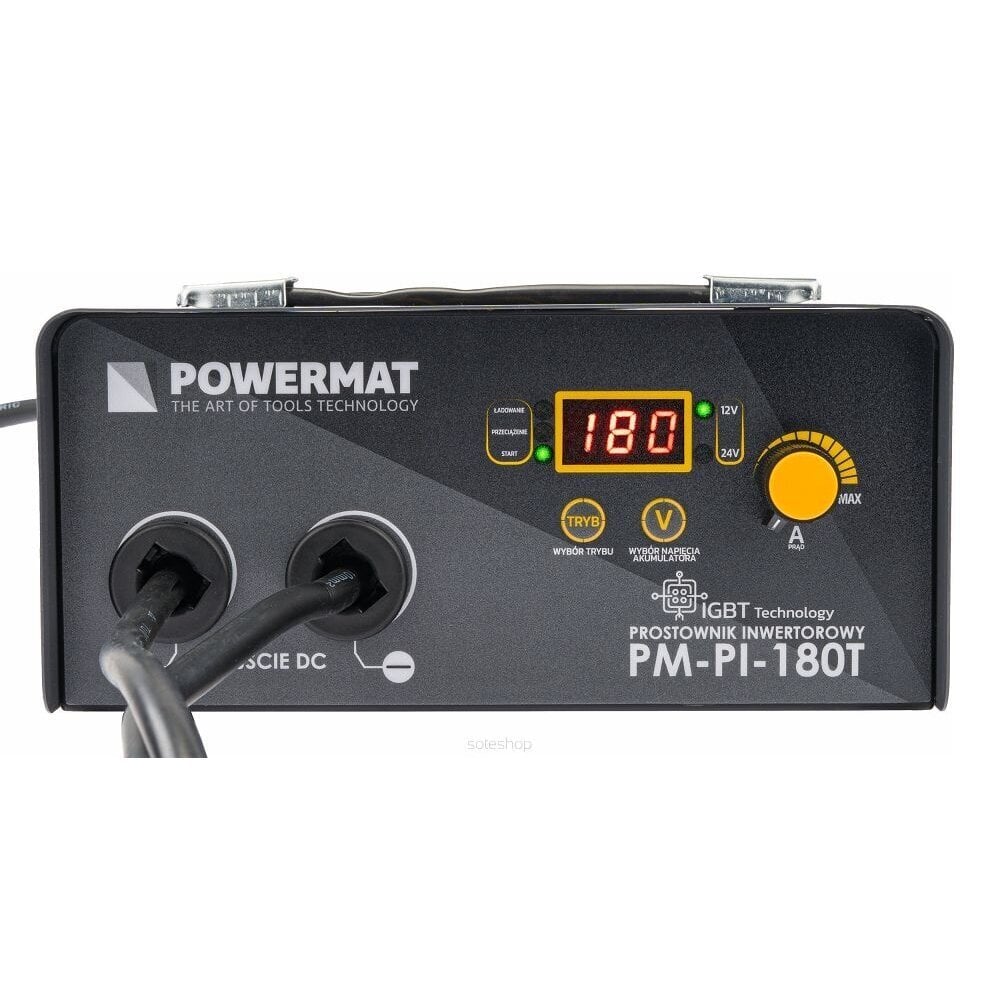 Invertteriakkulaturi käynnistimellä, Powermat, 12V / 24V., 180 A hinta ja tiedot | Auton akkulaturit | hobbyhall.fi