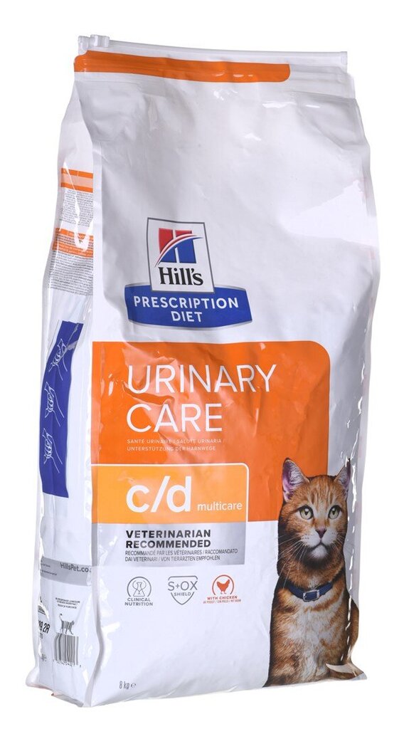 Hill's Prescription Diet Feline c/d Urinary Care aikuisille kissoille kanan kanssa, 8 kg hinta ja tiedot | Kissan kuivaruoka | hobbyhall.fi