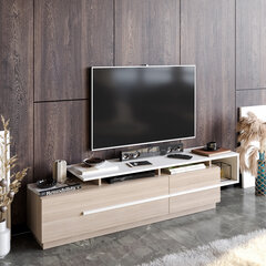 TV-pöytä Kalune Design Pia, ruskea/valkoinen hinta ja tiedot | TV-tasot | hobbyhall.fi
