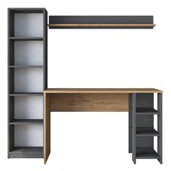 3-osainen pöytäsetti Asir HA116-2699, ruskea/harmaa hinta ja tiedot | Tietokonepöydät ja työpöydät | hobbyhall.fi