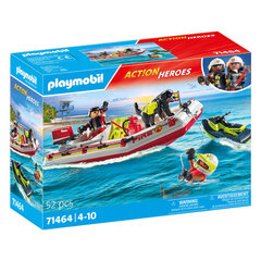 71464 PLAYMOBIL® Actions Heroes, Gaisrininkų valtis su vandens matociklu hinta ja tiedot | LEGOT ja rakennuslelut | hobbyhall.fi