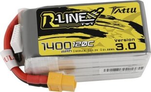 Akku Tattu R-Line 3.0 1400mAh 22.2V 120C 6S1P XT60 hinta ja tiedot | Älylaitteiden lisätarvikkeet | hobbyhall.fi