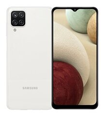 Samsung Galaxy A12, 64 Gt, kaksois-SIM, valkoinen hinta ja tiedot | Matkapuhelimet | hobbyhall.fi