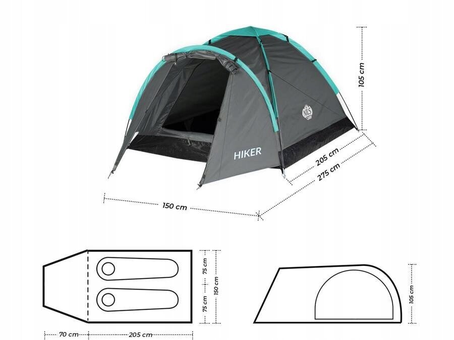 Teltta Nils Camp NC6010-2, harmaa hinta ja tiedot | Teltat | hobbyhall.fi