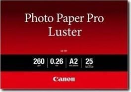 "canon" lu-101 valokuvapaperi pro luster, lu-101, valokuvapaperi, kiiltävä, 6211b026, valkoinen, a2, 16,54x23,39", 260 g/m2, 25 kpl, mustesuihku hinta ja tiedot | Kameratarvikkeet | hobbyhall.fi