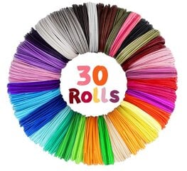 150 m PLA-muovia 3D-kynää varten, 30 väriä, 5 m kukin hinta ja tiedot | Älylaitteiden lisätarvikkeet | hobbyhall.fi