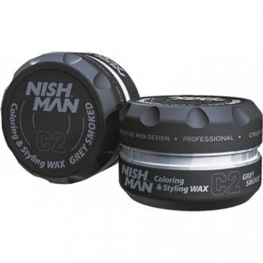 Väritysvaha hiusten muotoiluun Nishman Hair Coloring Wax, Grey Smoked, C2, 100ml hinta ja tiedot | Kampaamotuotteet | hobbyhall.fi