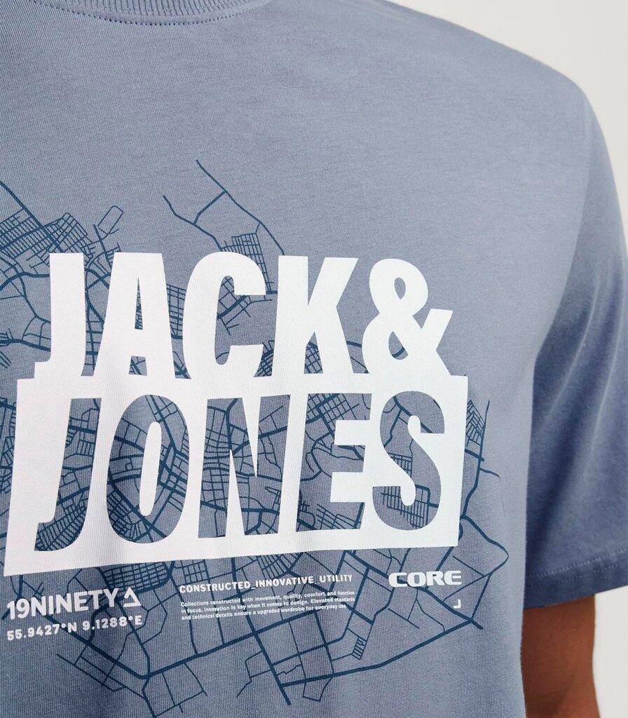 Jack & Jones Miesten T-paita 12257908*01, sininen 5715519929296 hinta ja tiedot | Miesten T-paidat | hobbyhall.fi