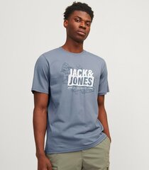 Jack & Jones Miesten T-paita 12257908*01, sininen 5715519929296 hinta ja tiedot | Miesten T-paidat | hobbyhall.fi