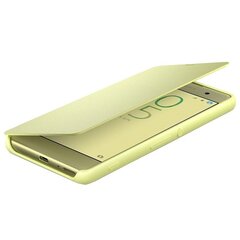 Sony Xperia XA case Flip Style SCR54 Lime Gold hinta ja tiedot | Puhelimen kuoret ja kotelot | hobbyhall.fi