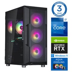 INTOP AQUA i7-14700F 32GB DDR5 2TB SSD M.2 NVME+2TB RTX3060 12GB WIN11 hinta ja tiedot | Pöytätietokoneet | hobbyhall.fi