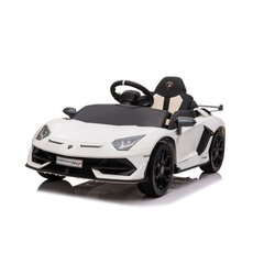 Lasten yksipaikkainen sähköauto Lamborghini Aventador SVJ valkoinen hinta ja tiedot | Lasten sähköautot | hobbyhall.fi
