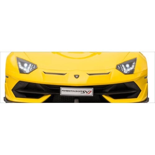 Lasten yksipaikkainen sähköauto Lamborghini Aventador SVJ keltainen hinta ja tiedot | Lasten sähköautot | hobbyhall.fi