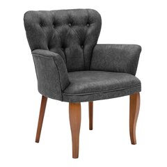 Nojatuoli Kalune Design Paris Walnut Wooden, harmaa/ruskea hinta ja tiedot | Nojatuolit | hobbyhall.fi