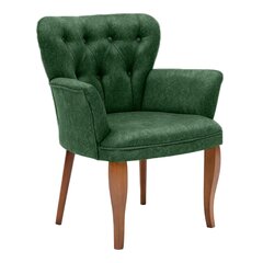 Nojatuoli Kalune Design Paris Walnut Wooden, vihreä/ruskea hinta ja tiedot | Nojatuolit | hobbyhall.fi