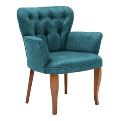 Nojatuoli Kalune Design Paris Walnut Wooden, sininen/ruskea hinta ja tiedot | Nojatuolit | hobbyhall.fi