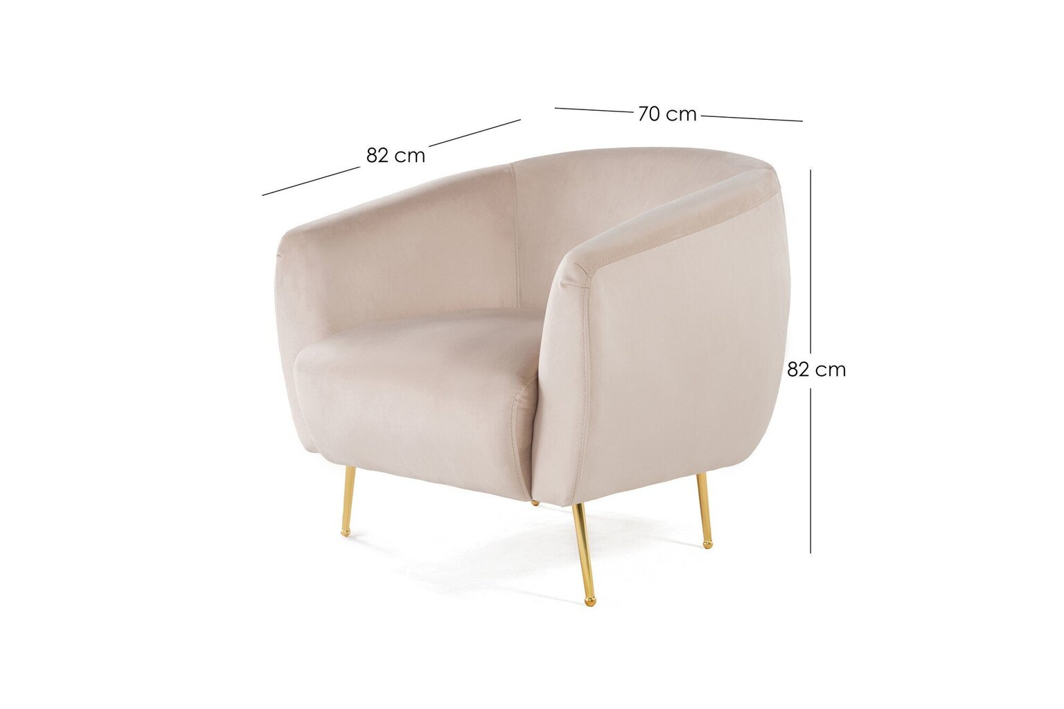 Nojatuoli Hanah Home Eses, beige hinta ja tiedot | Nojatuolit | hobbyhall.fi