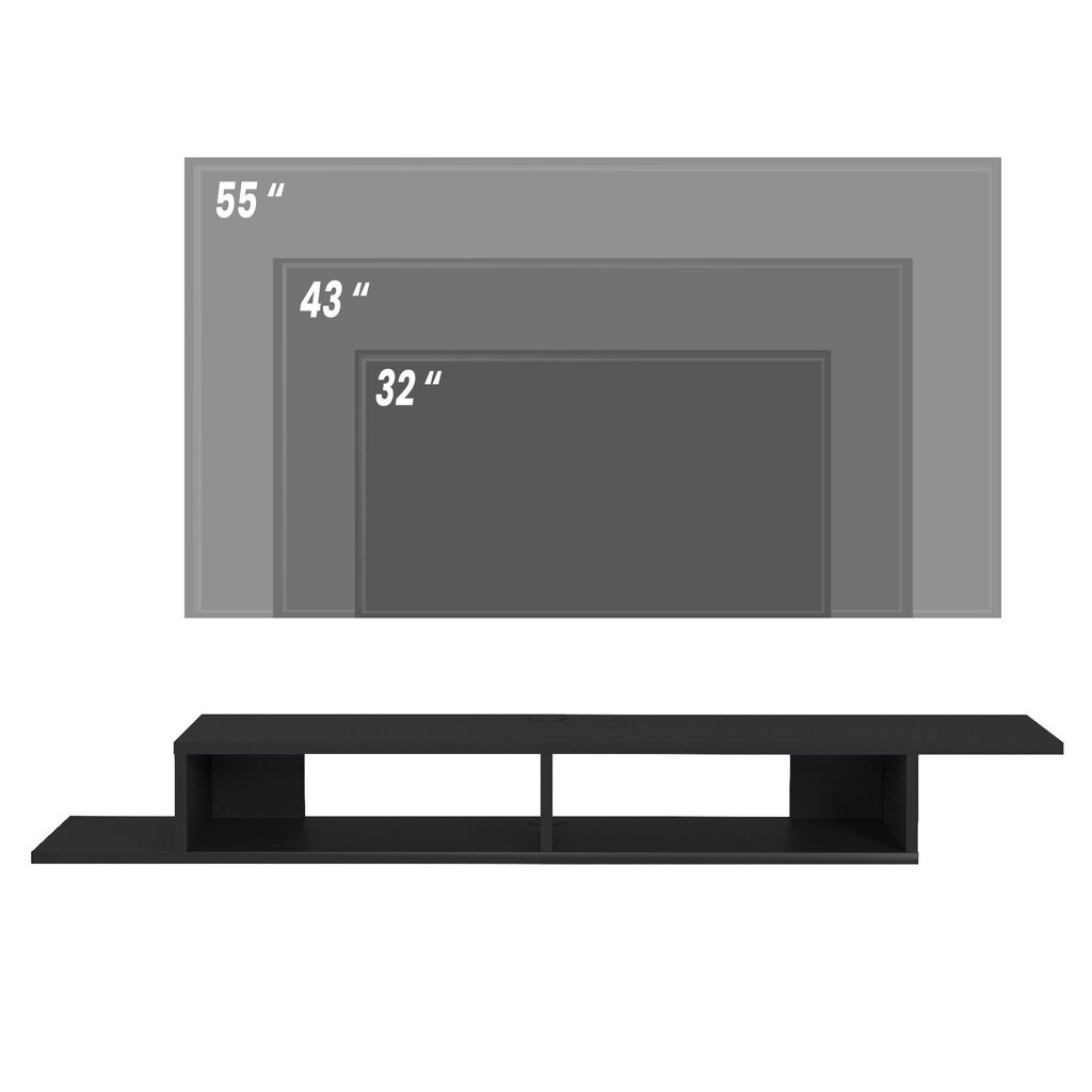 TV-kaappi Kalune Design Numudio, musta hinta ja tiedot | TV-tasot | hobbyhall.fi