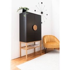 Lipasto Aatrium Scoop, 80x37x160 cm, musta/ruskea hinta ja tiedot | Lipastot | hobbyhall.fi