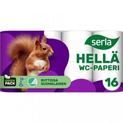 Vessapaperi Serla Gentle valkoinen, 3 kerrosta, 16 rullaa hinta ja tiedot | WC-paperit ja talouspaperit | hobbyhall.fi