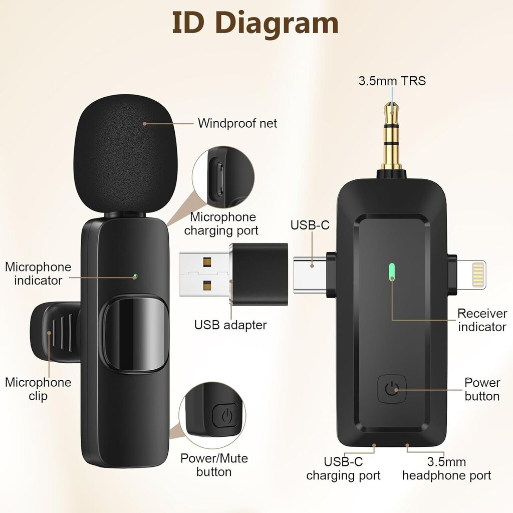 HMKCH TikTok 4in1 Wireless Microphone hinta ja tiedot | Mikrofonit | hobbyhall.fi