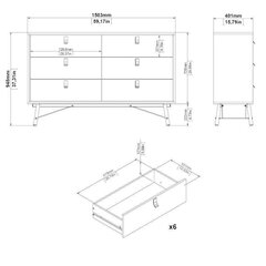 Lipasto Aatrium Ry, 150x40x94 cm, ruskea/musta hinta ja tiedot | Lipastot | hobbyhall.fi