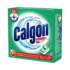 Tabletit pesukoneiden puhdistukseen Calgon Hygiene+, 15 kpl hinta ja tiedot | Puhdistusaineet | hobbyhall.fi