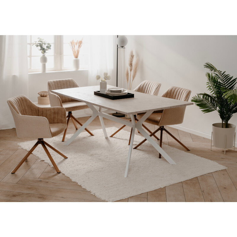 Pöytä Aatrium Onex, 90x180x75 cm, valkoinen hinta ja tiedot | Ruokapöydät | hobbyhall.fi