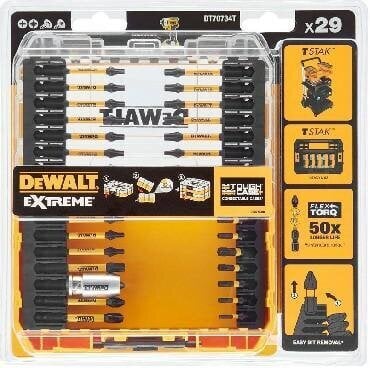 Vääntöpäiden sarja Dewalt flextorq (DT70734T), 29 kpl hinta ja tiedot | Käsityökalut | hobbyhall.fi