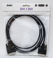 Bullet, DVI/DVI 19-nastainen, 2 m hinta ja tiedot | Kaapelit ja adapterit | hobbyhall.fi
