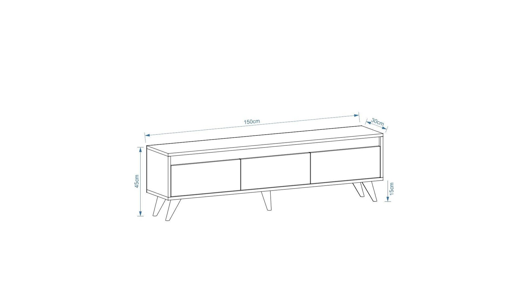 Kalune Design Century TV-taso, ruskea hinta ja tiedot | TV-tasot | hobbyhall.fi