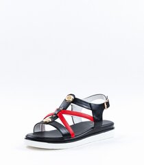 Aortia naisten sandaalit 442190 02, musta/punainen 442190*02-043 hinta ja tiedot | Naisten avokkaat ja sandaalit | hobbyhall.fi