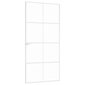 vidaXL Sisäovi valkoinen 93x201,5 cm karkaistu lasi ja alumiini ohut hinta ja tiedot | Sisäovet | hobbyhall.fi