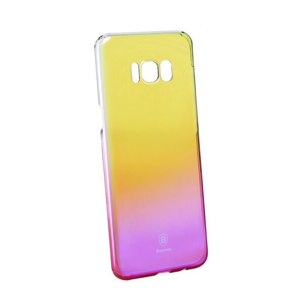Samsung G955 Galaxy S8 Plus suojakuori Baseus Glaze Case Impact, läpinäkyvä  - vaaleanpunainen hinta 