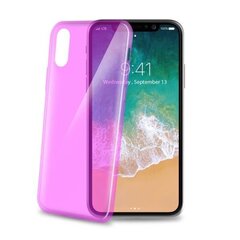 Apple iPhone X/Xs Cover UltraThin By Celly Pink hinta ja tiedot | Puhelimen kuoret ja kotelot | hobbyhall.fi