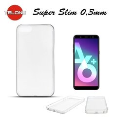 Telone Ultra Slim 0.3mm Back Case Samsung Galaxy A6+ (2018) Transparent hinta ja tiedot | Puhelimen kuoret ja kotelot | hobbyhall.fi